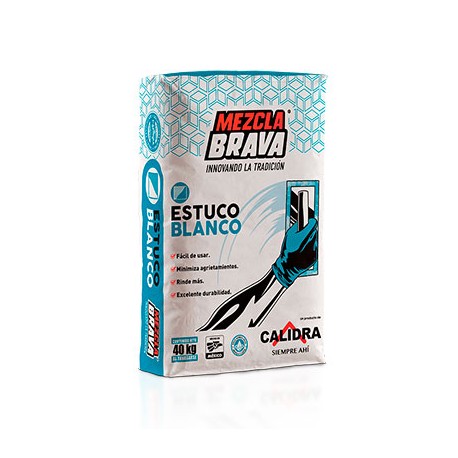 ESTUCO BLANCO MEZCLA BRAVA [40 KG BULTO]