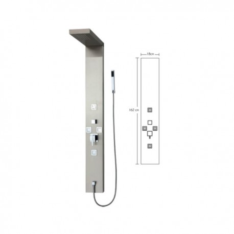 COLUMNA TOTAL SHOWER ACERO INOXIDABLE 2169