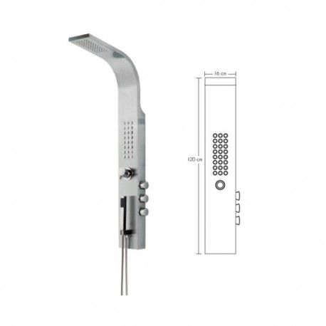 COLUMNA TOTAL SHOWER ACERO INOXIDABLE 2175