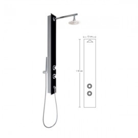 COLUMNA TOTAL SHOWER CRISTAL TEMPLADO NEGRO 2757-N