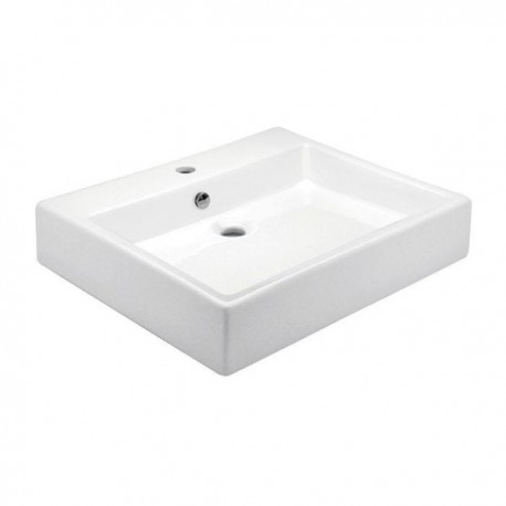 LAVABO HELVEX LUCERNA 1P DE SOBREPONER C/REBOSADERO BLANCO