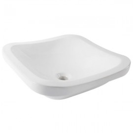 LAVABO HELVEX STALA DE SOBREPONER Y SOBRECUBIERTA S/REBOSADERO BLANCO