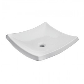 LAVABO HELVEX TRAZZO DE SOBREPONER S/REBOSADERO BLANCO