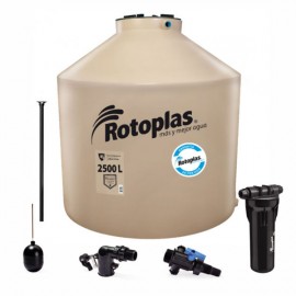 TINACO ROTOPLAS GDPV BEIGE C/ACCES. DE 2500 LTS.PZA. (500021)