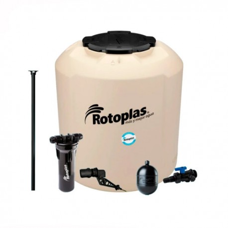 TINACO ROTOPLAS PLUS GDPV BEIGE C/ACCESORIOS 1100 LTS.