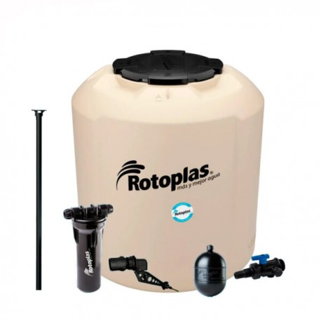 TINACO ROTOPLAS PLUS GDPV BEIGE C/ACCESORIOS 2000 LTS.