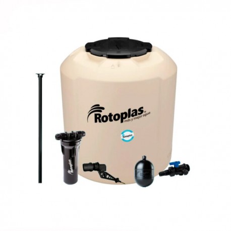 TINACO ROTOPLAS PLUS GDPV BEIGE C/ACCESORIOS 800 LTS.