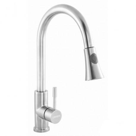 MONOMANDO URREA P/FREGADERO INOX NARIZ RETRACTIL ACERO INOXIDABLE