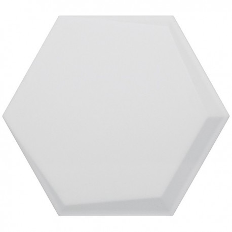 MOSAICO TILES 15X17 HEXAGONO CUÑA BLANCO MATE C/RELIEVE